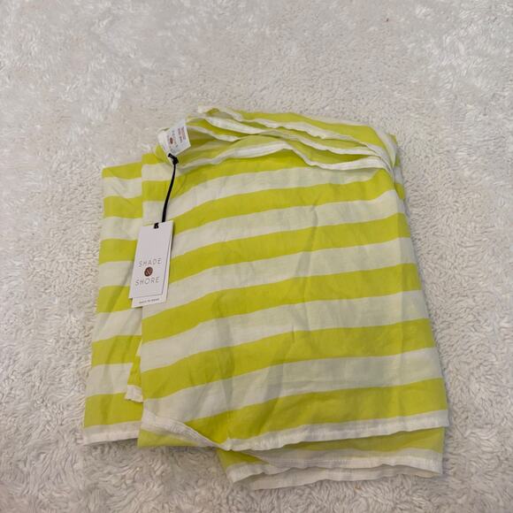 Shade & Shore Other - Shade & Shore Womens Strip Yellow Beach Cover Up Resort Summer OS Cotton Light
